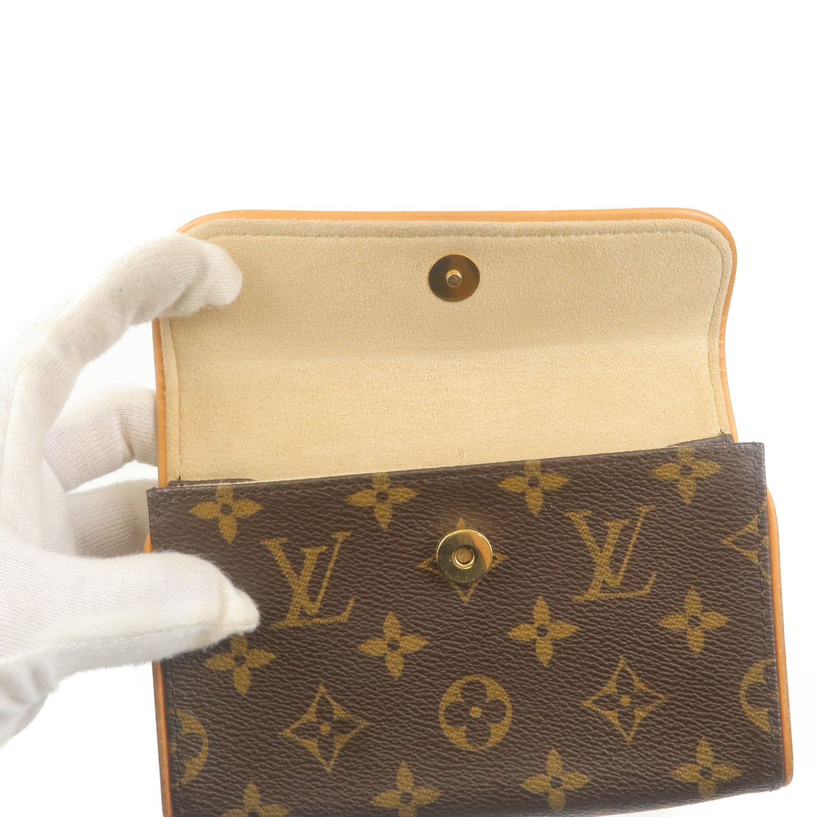 Authentic Louis Vuitton Mini Lin Croisette French Puse Wallet 