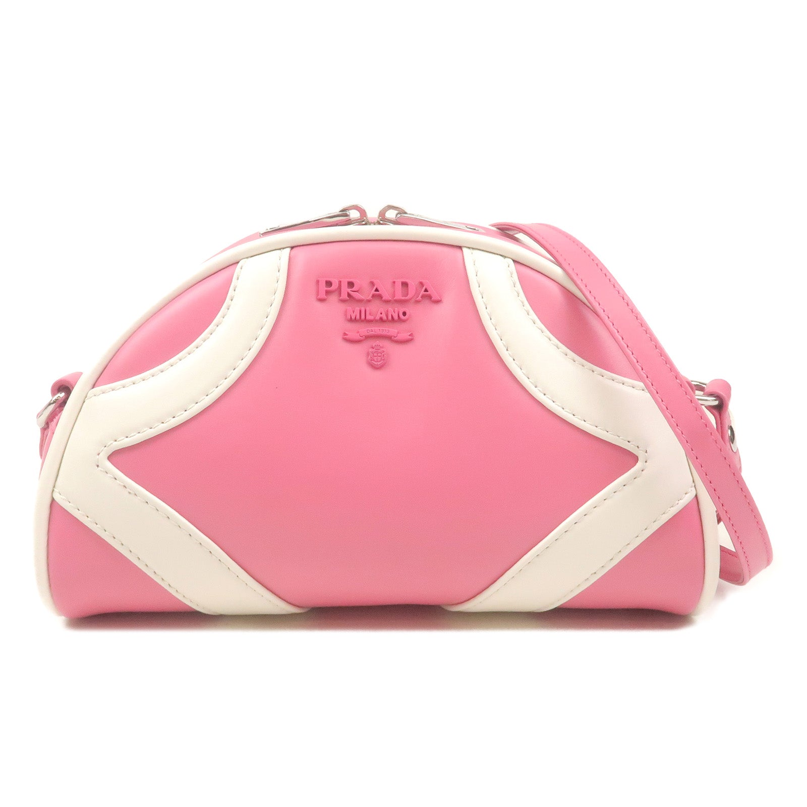 PRADA-Leather-Shoulder-Bag-BEGONIA-BIAN-Pink-White-1BH140 – dct-ep_vintage  luxury Store