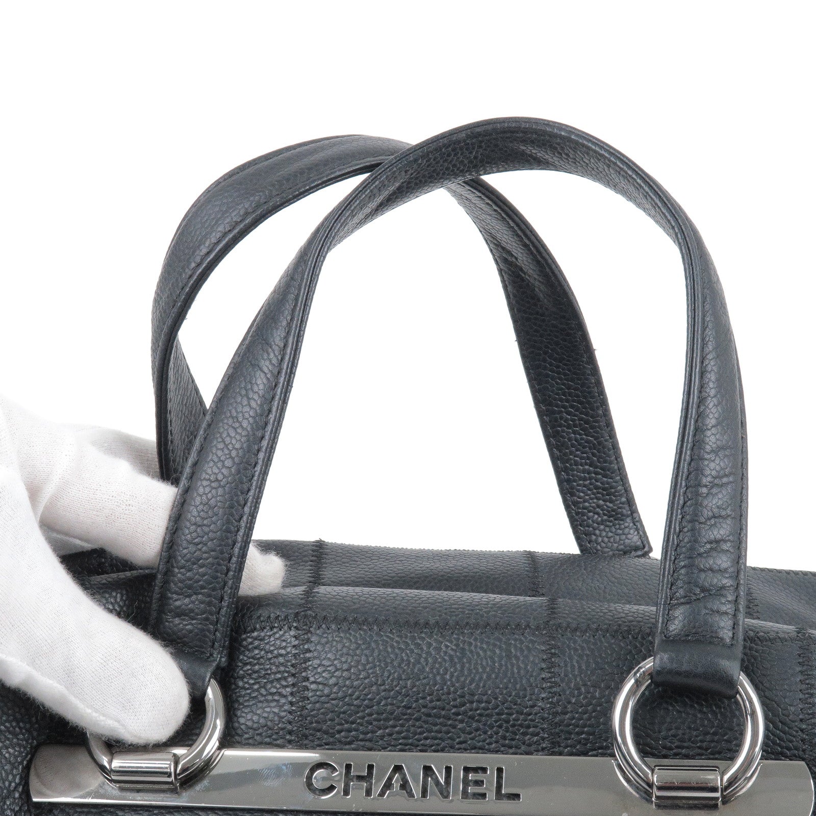 Chanel Pre-Owned 2002 Choco Bar CC chain tote bag - ep_vintage