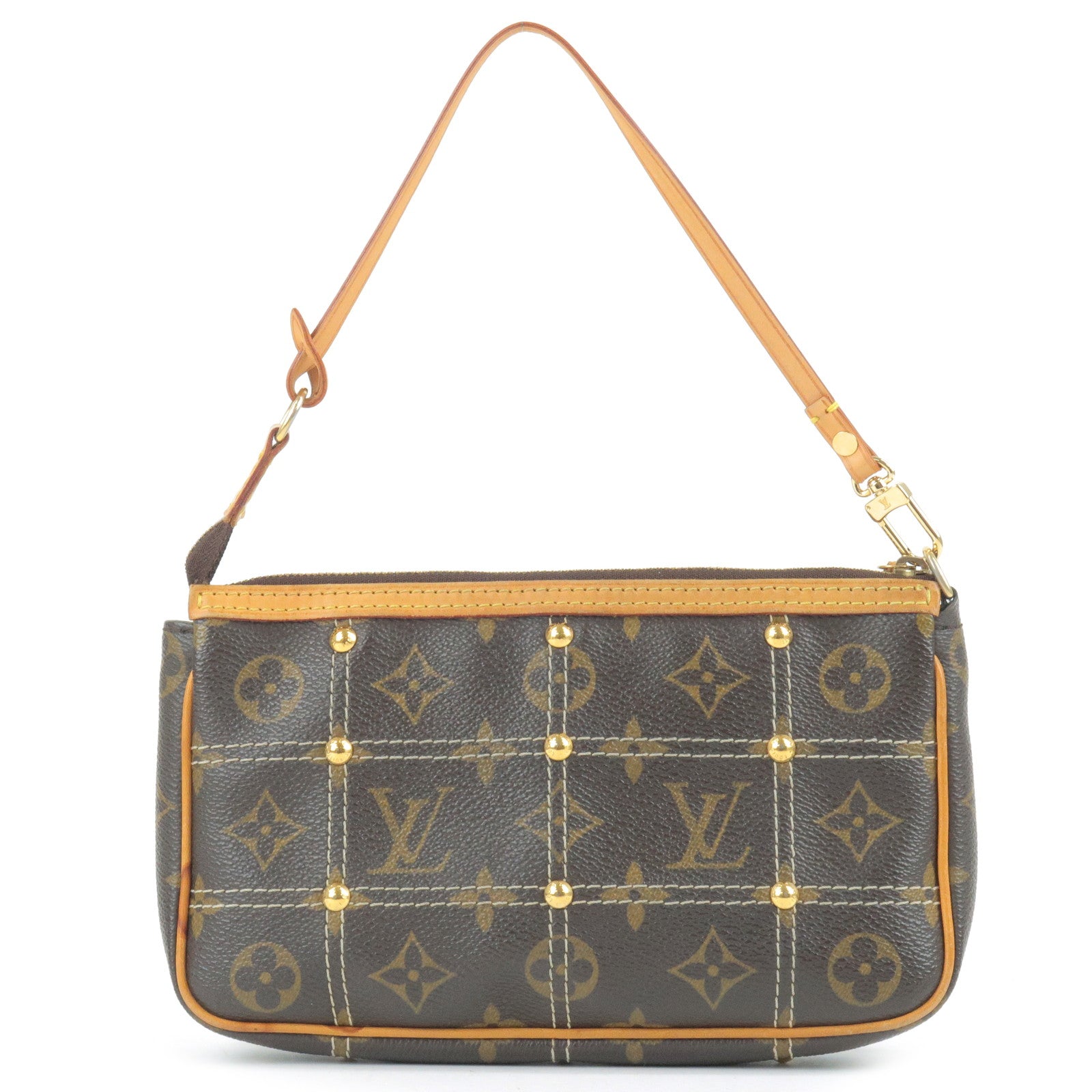 Louis Vuitton Beige Monogram Vernis Leather Pochette Accessoires Shoulder Bag