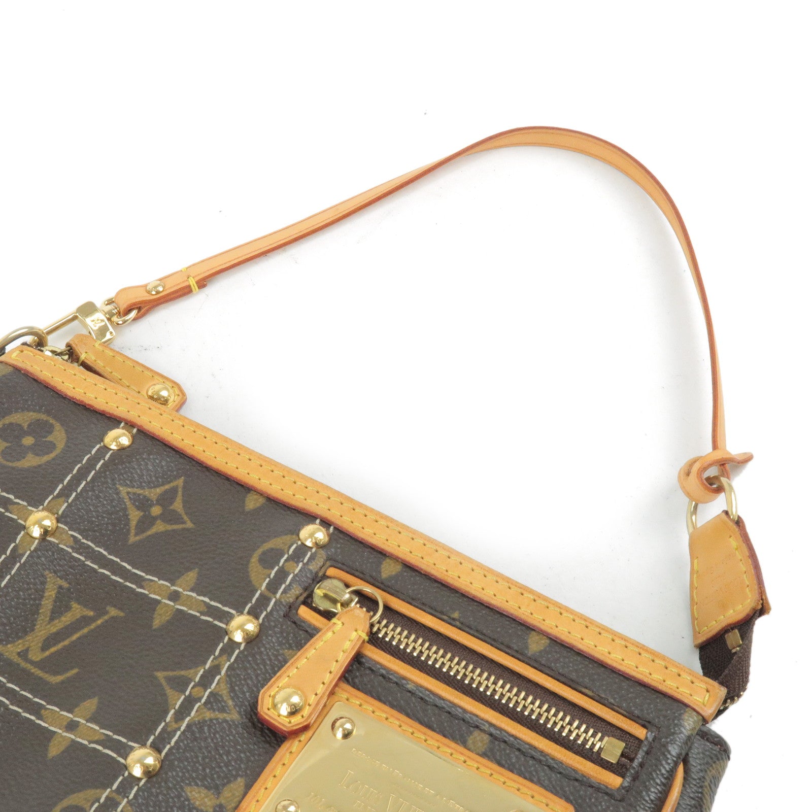 Monogram Canvas Riveting Shoulder Bag