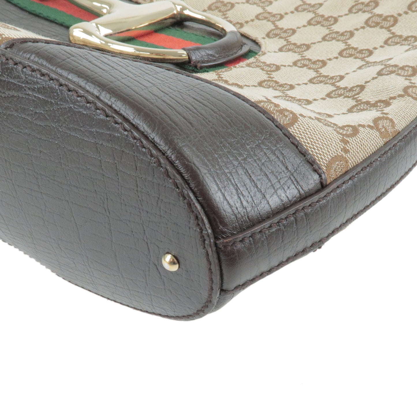 GUCCI-Horsebit-Sherry-GG-Canvas-Leather-Shoulder-Bag-Brown-137386 –  dct-ep_vintage luxury Store