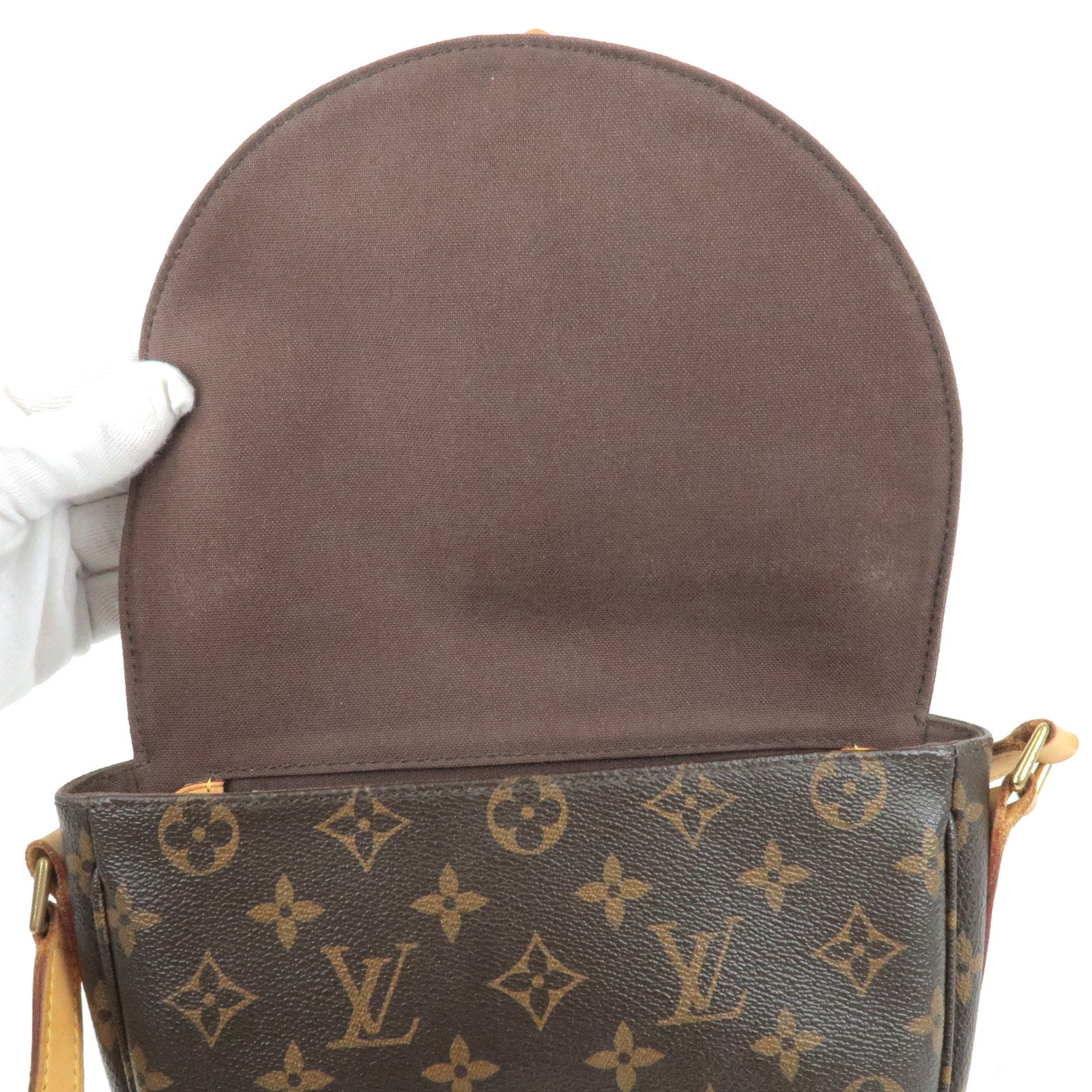 Authentic Louis Vuitton Shoulder Bag Chantilly GM M40647 Browns Monogram