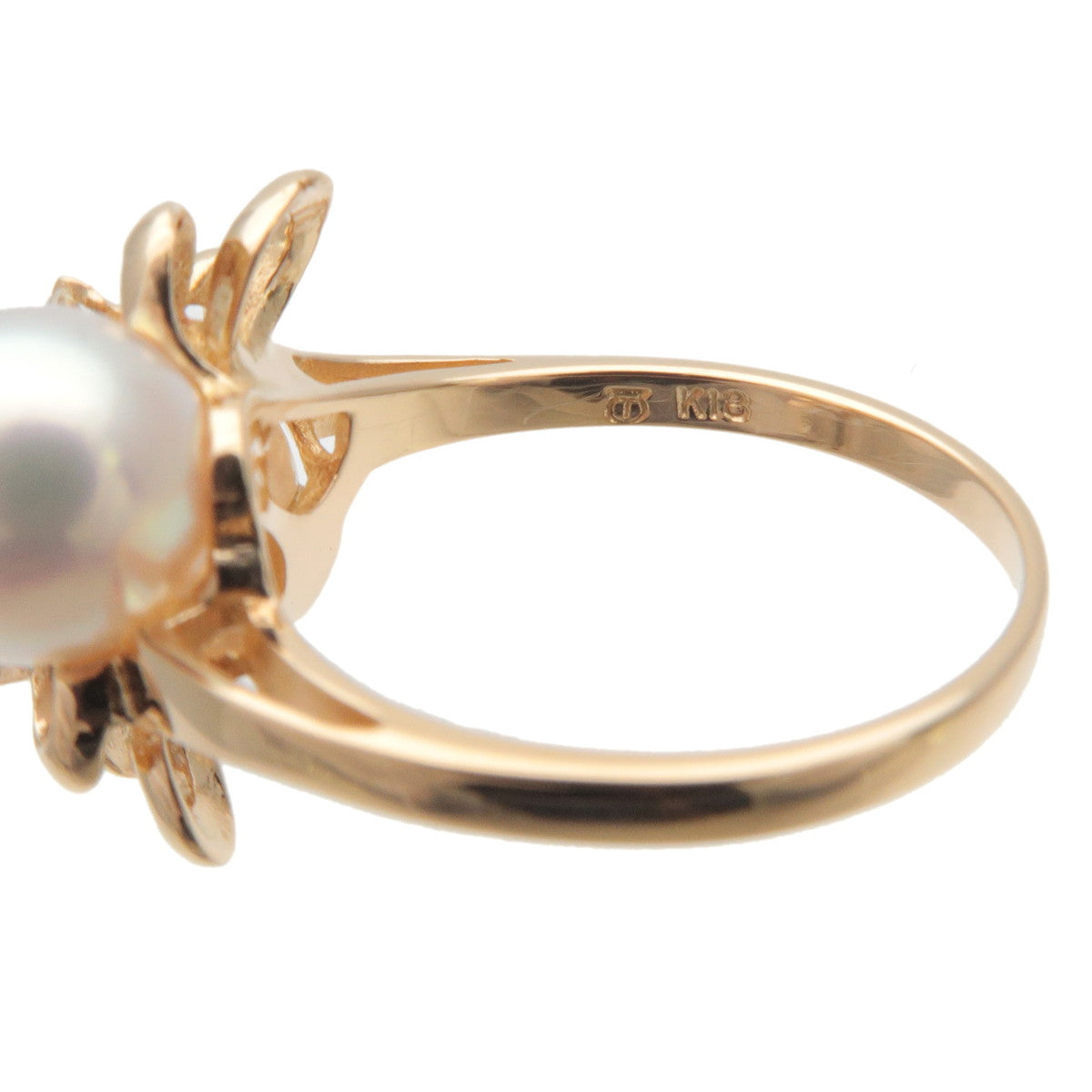 TASAKI-2-Pearl-2-Diamond-Ring-K18-Yellow-Gold-US5.5-6-EU51.5 – dct