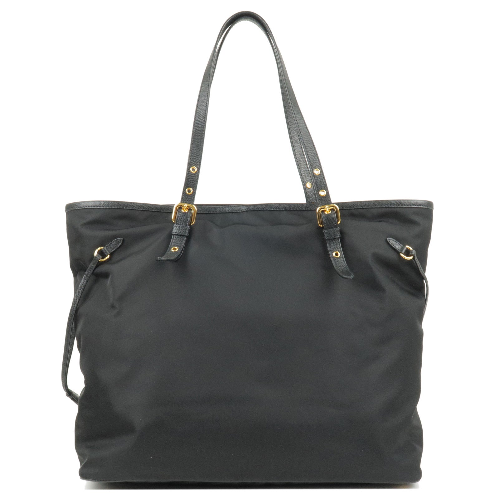 PRADA - Tote - ep_vintage luxury Store - Bag - Prada Galleria Bag Sun -  Hand - Logo - Bag - NERO - Black – dct - Nylon - Leather