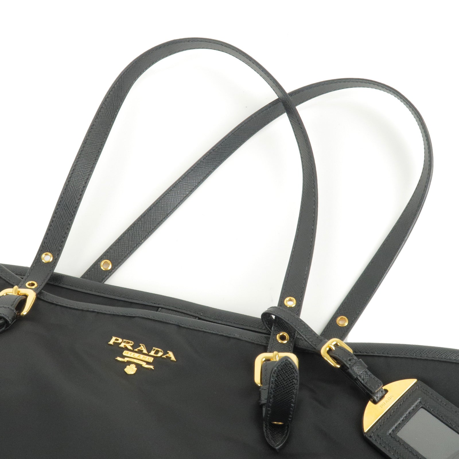 Midi Saffiano Leather Bar Tote Bag