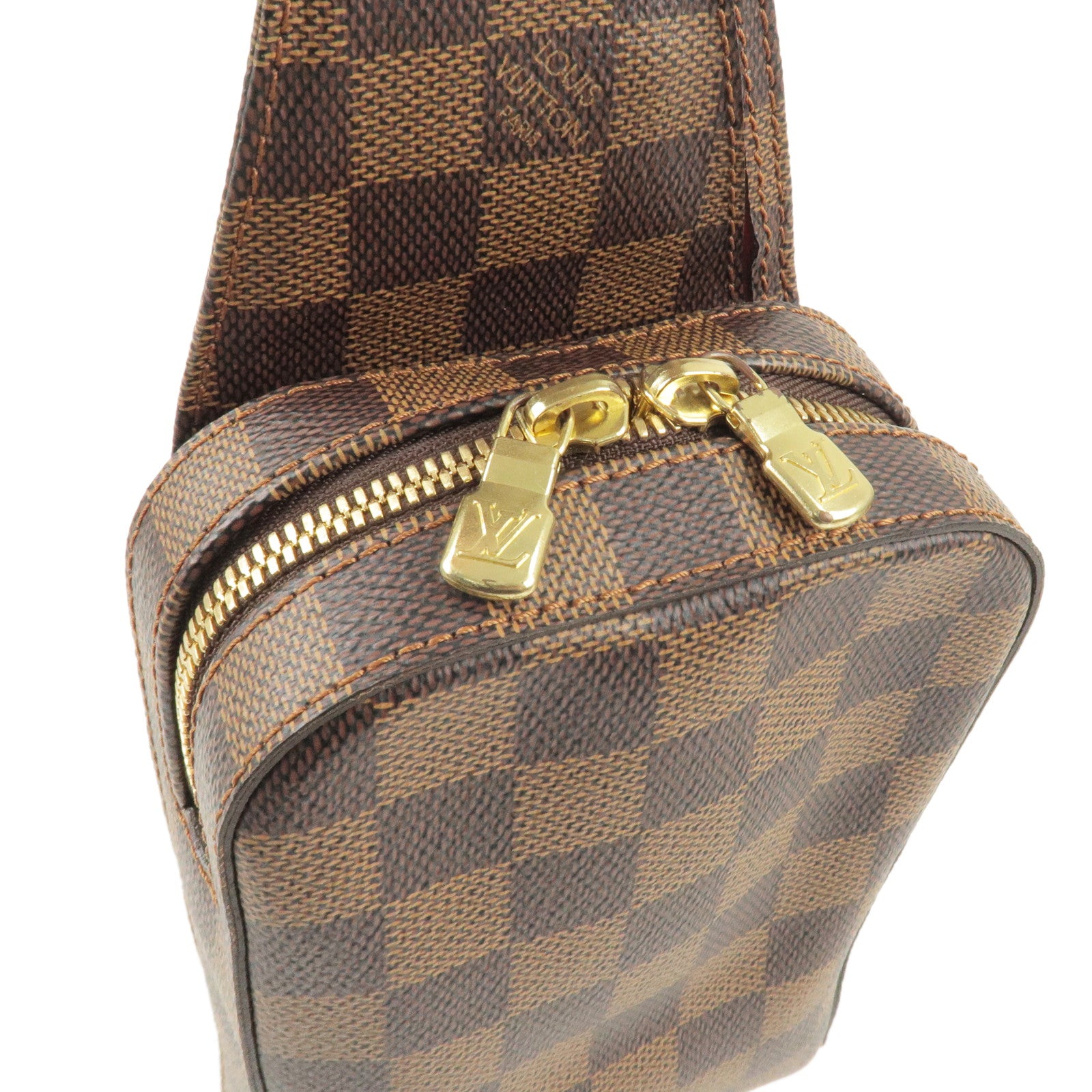 Pre-owned Louis Vuitton 2007 Damier Ebene Geronimos Belt Bag In