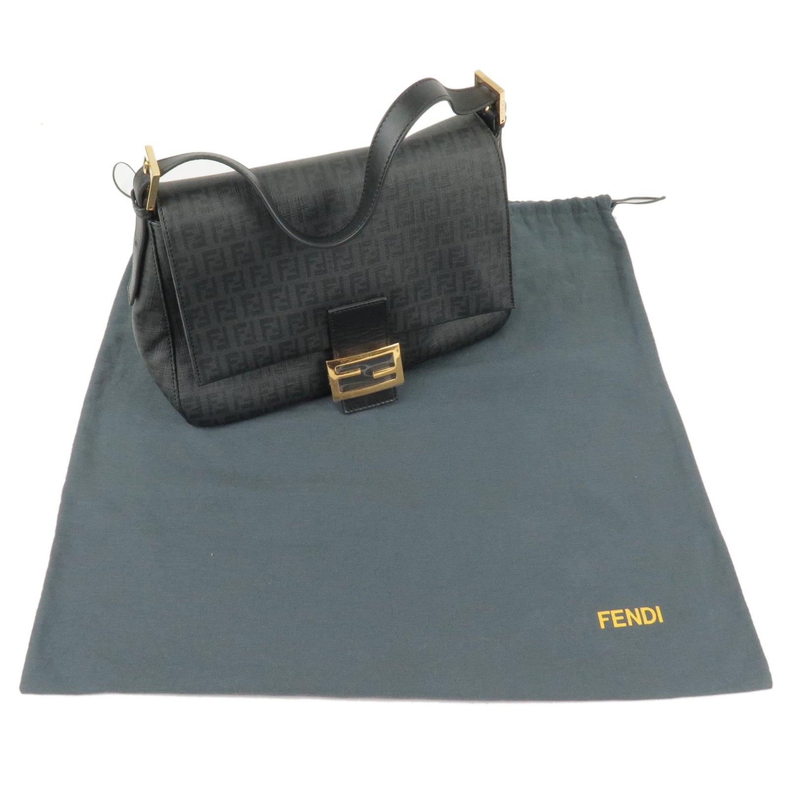 Fendi Bag Authentic Fendi Monogram PVC Shoulder Baguette Bag -  Israel