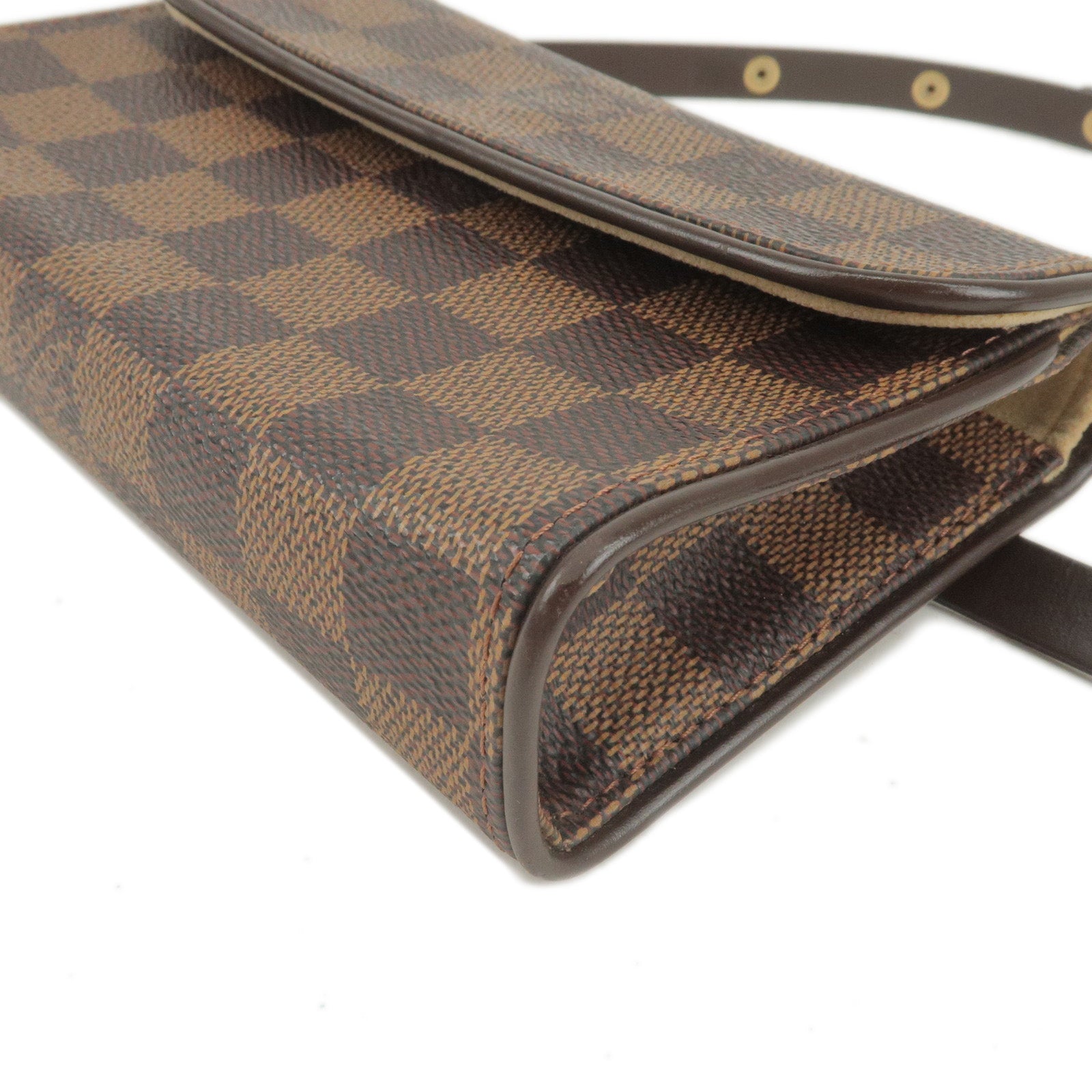 Louis Vuitton Pochette Florentine Brown Canvas Clutch Bag (Pre-Owned)