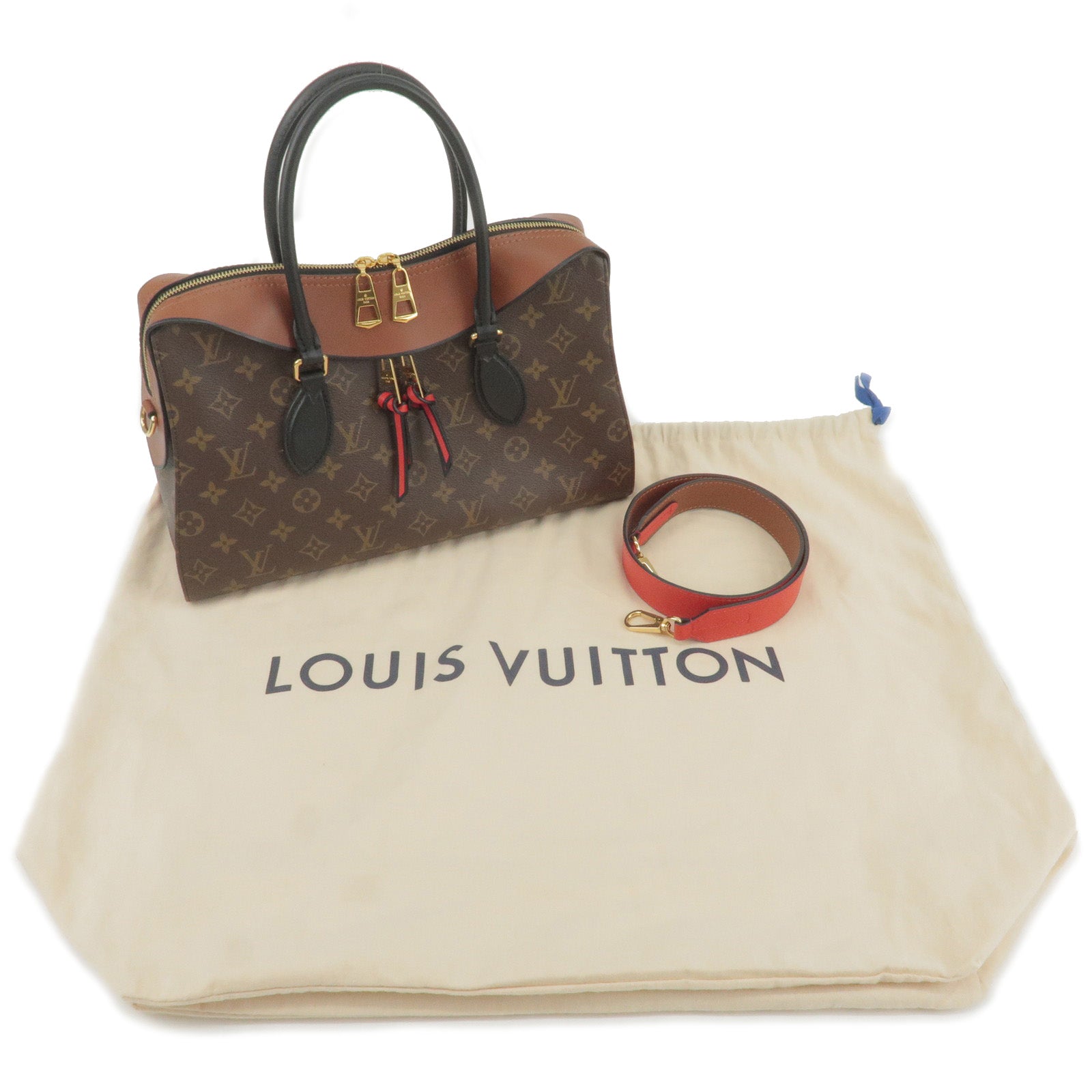 LOUIS VUITTON Tuileries Monogram Canvas Tote Shoulder Bag-US