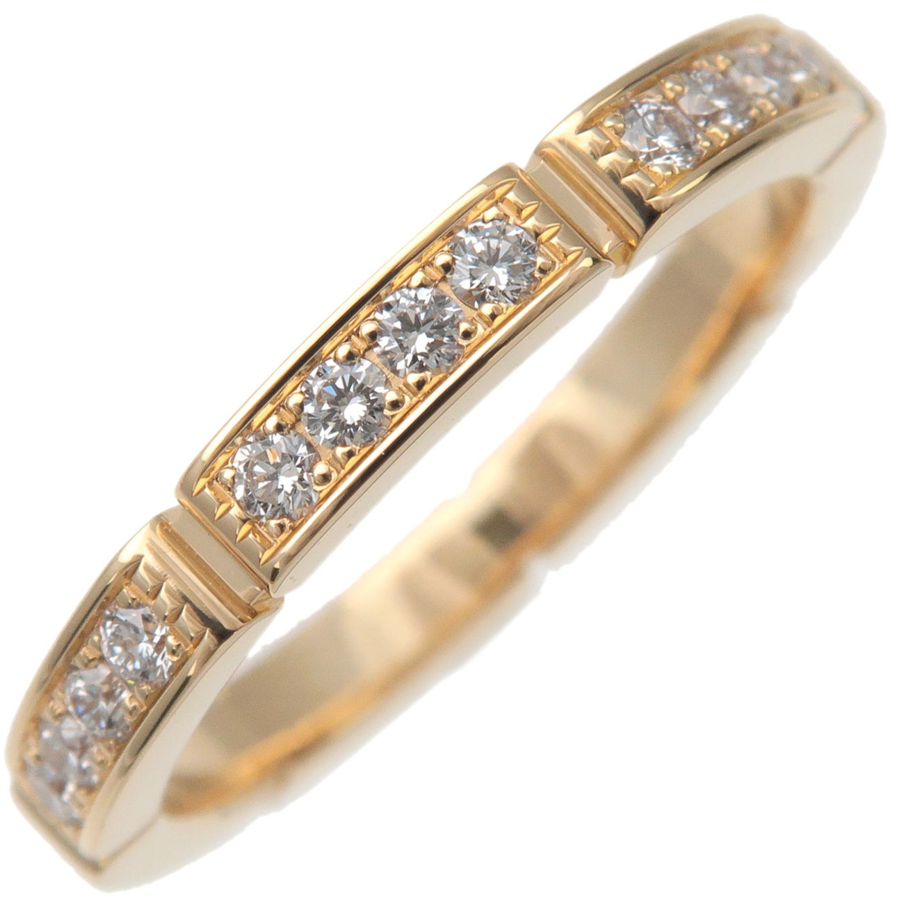 Cartier-Maillon-Panthère-Ring-Half-Diamond-K18YG-750YG-#50-US5.5