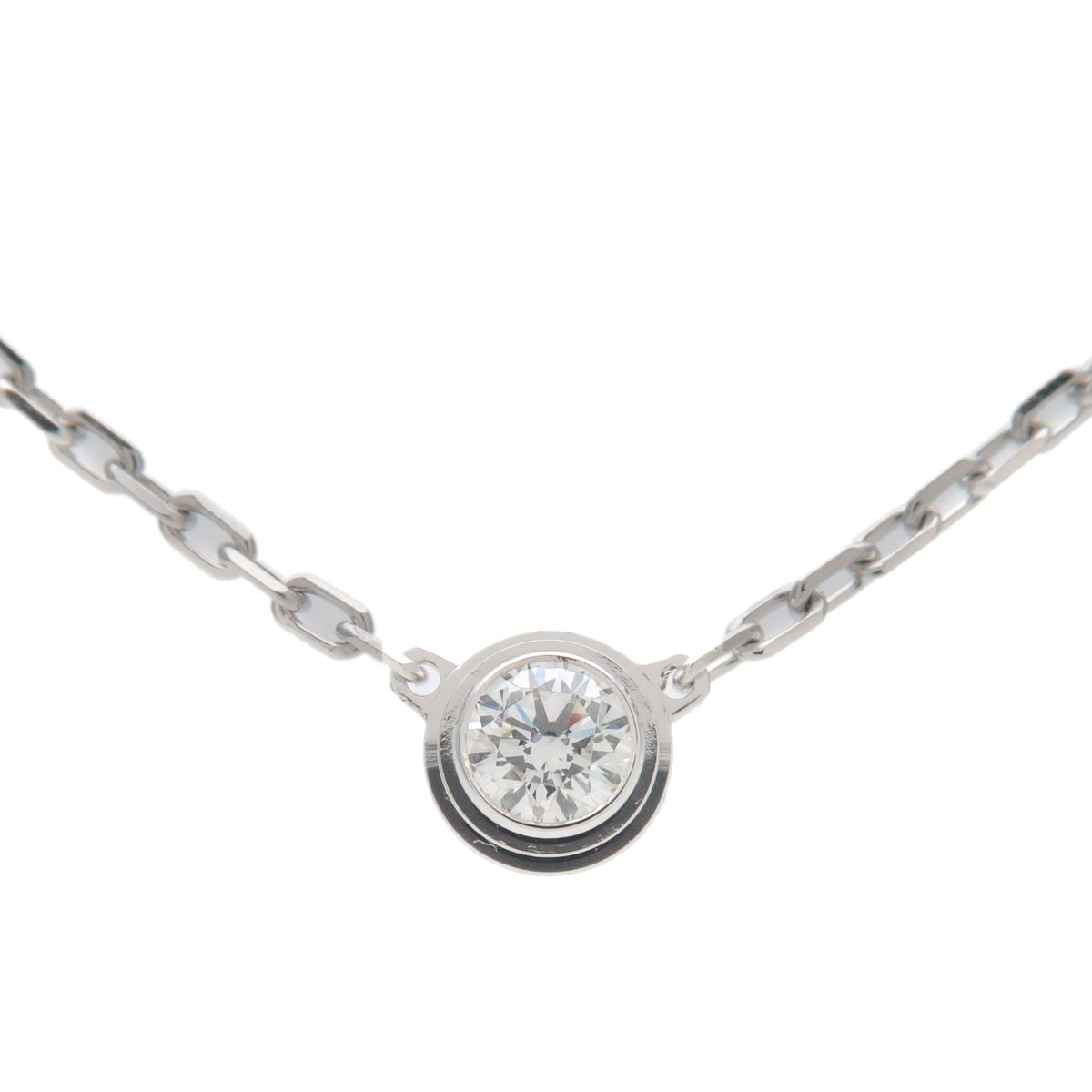 Cartier Damour Diamant Leger Sm Approx. 0.09Ct Necklace 18K K18 Pink Gold  Diamond Ladies | Chairish