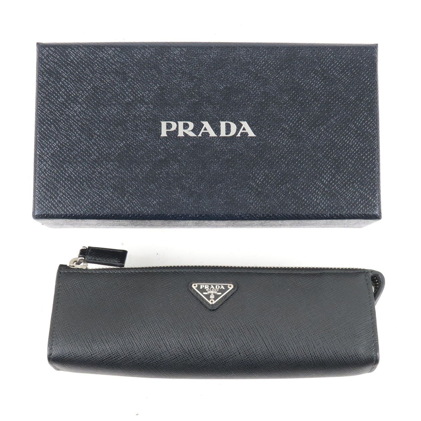 PRADA-Logo-Leather-Pencil-Case-Pen-Case-NERO-Black-2KN002 – dct-ep_vintage  luxury Store