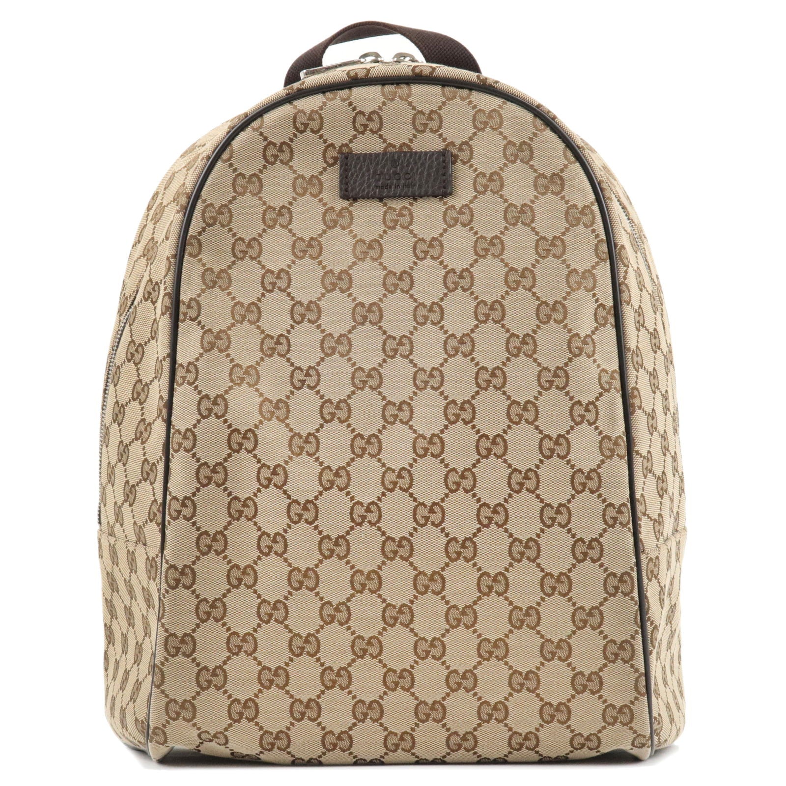 Gucci Top Zip Backpack Monogram GG Beige/Brown