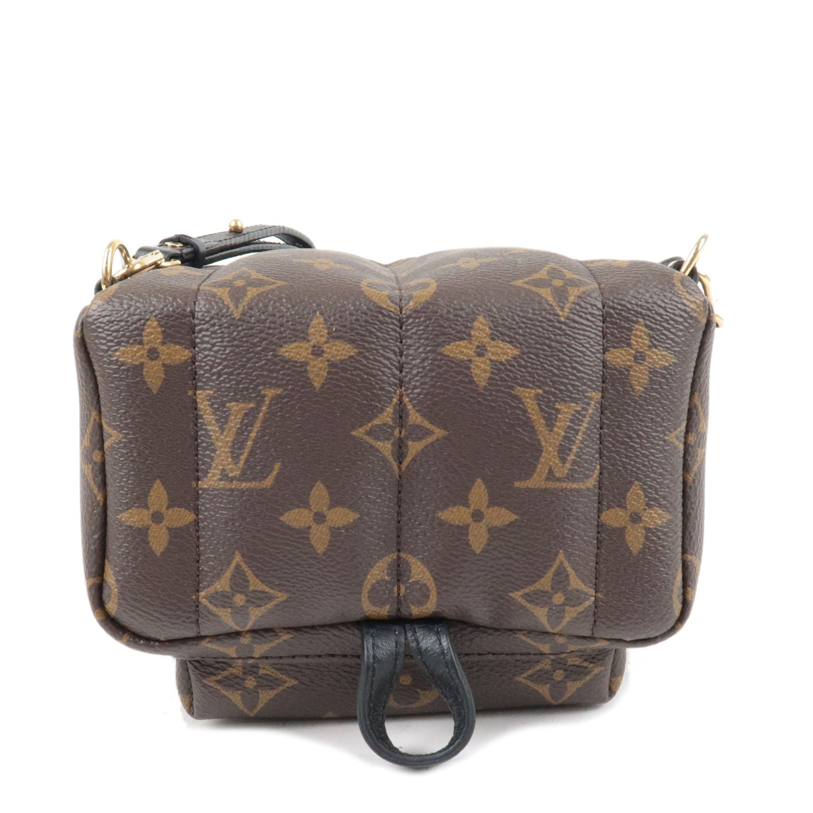 LOUIS VUITTON Metis Pochette Embroidery Leather Crossbody Bag Black 