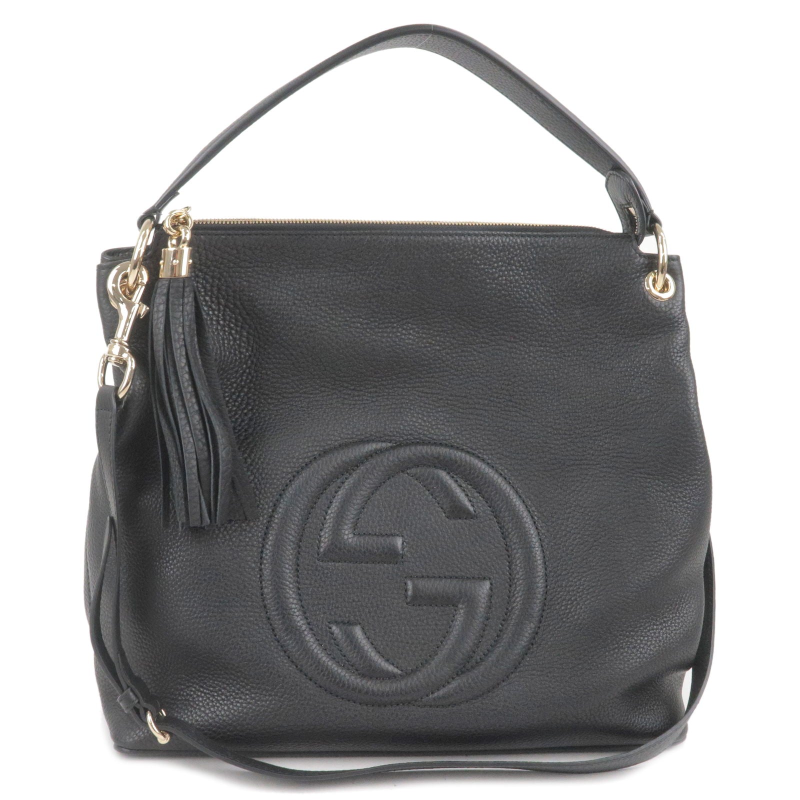 Bag - Leather - Black - SOHO - Gucci Stone Washed Stretch Denim