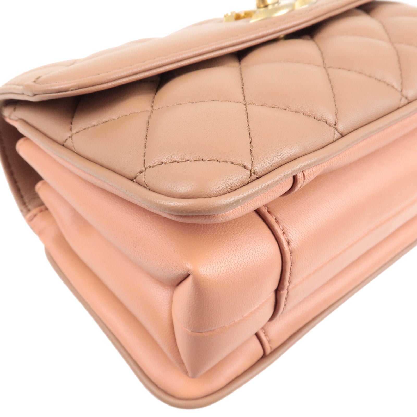 CHANEL Sheepskin Quilted Mini Beauty Lock Flap Pink 126459