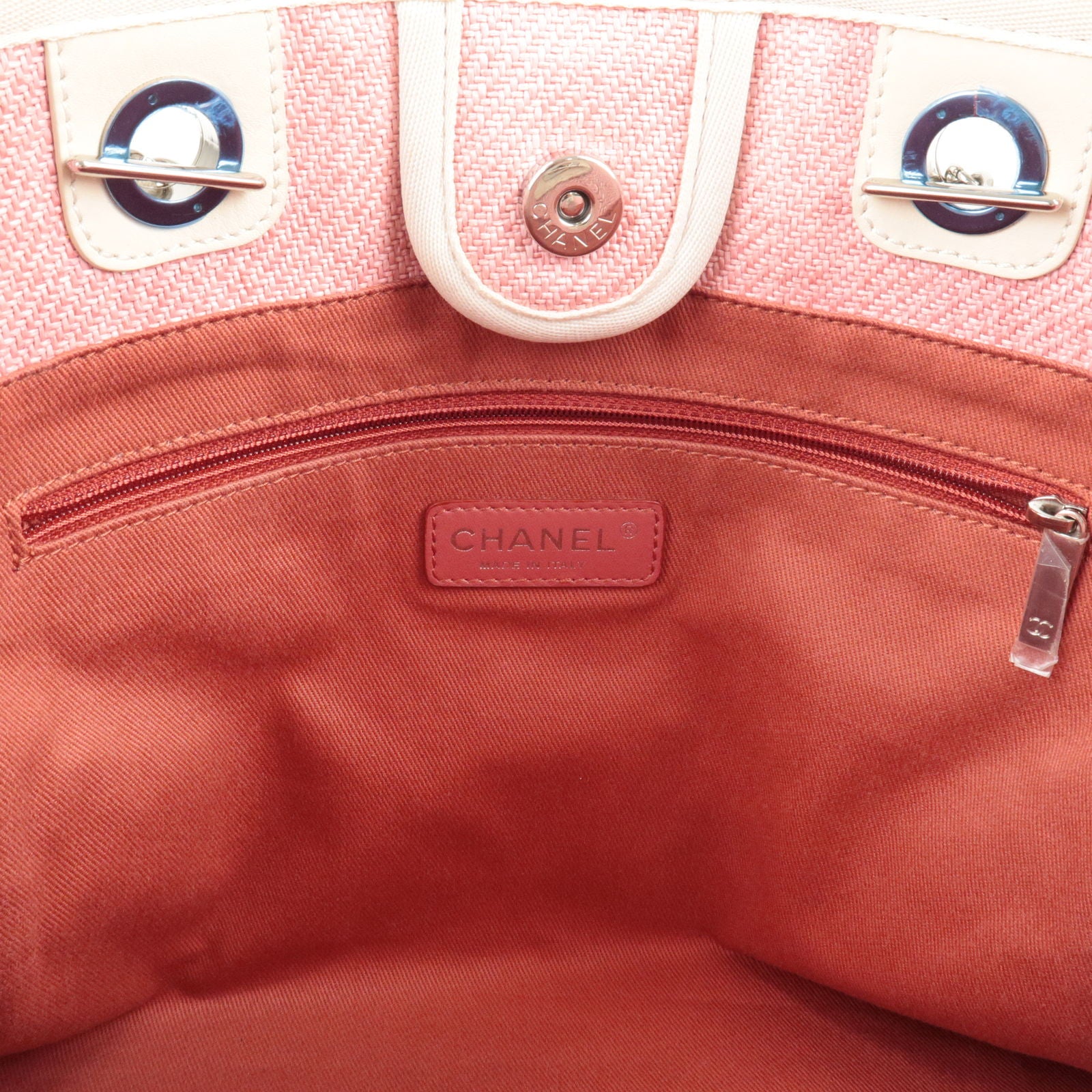 Tote - Fiber - A67001 – Chanel Goes All - Mix - Тональный chanel  vitalumiere aqua spf15 - Deauville - MM - Bag - Leather - Pink - School  Chic Collection - In on Tweed With a Prep - Chain - CHANEL