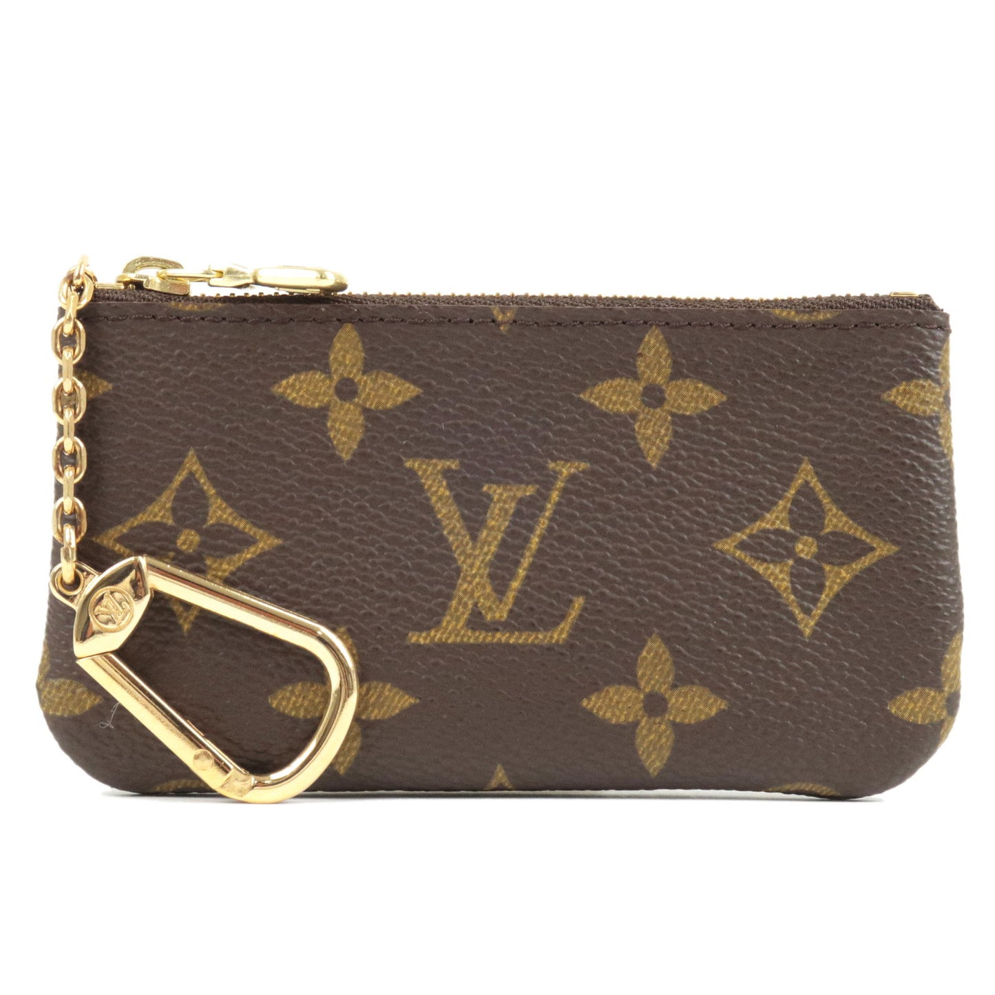 Vintage Authentic LOUIS VUITTON Monogram Canvas Pochette Cles Coin Case Key