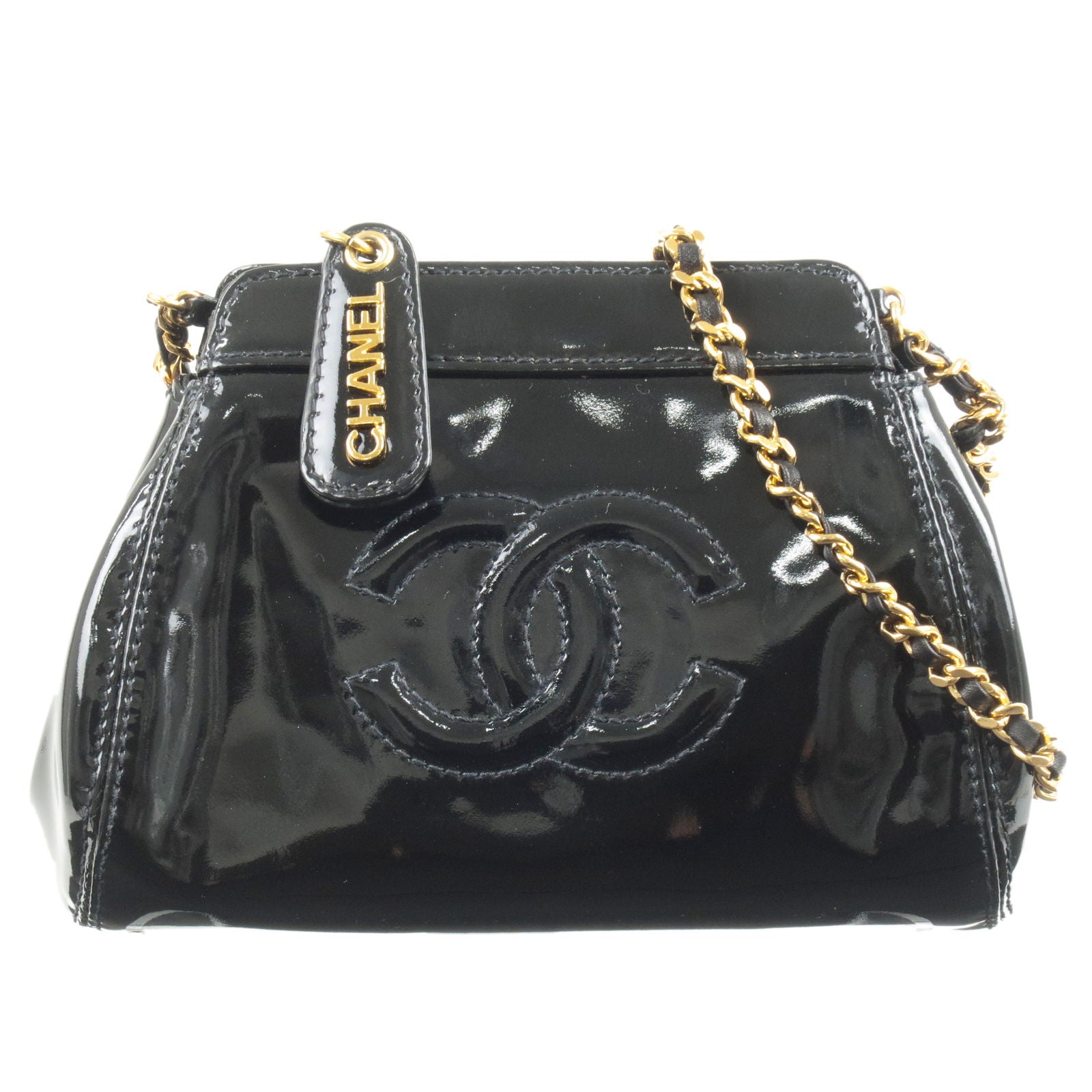 FULL SET CHANEL Classic Vintage Black Quilted Vertical 24K Gold Small Flap  Bag