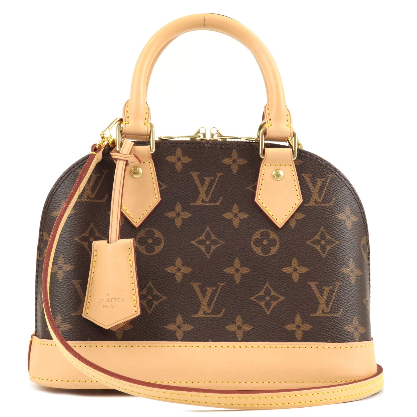 Louis+Vuitton+Alma+Damier+Ebene+Shoulder+Bag+BB+Brown+Canvas for sale  online