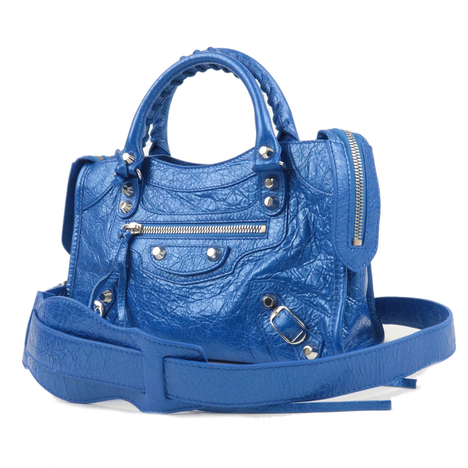 Classic - Bag - BALENCIAGA - City - IBELIV Shoulder Bags - Hand - - Mini - 2Way - Blue – dct - ep_vintage luxury Store