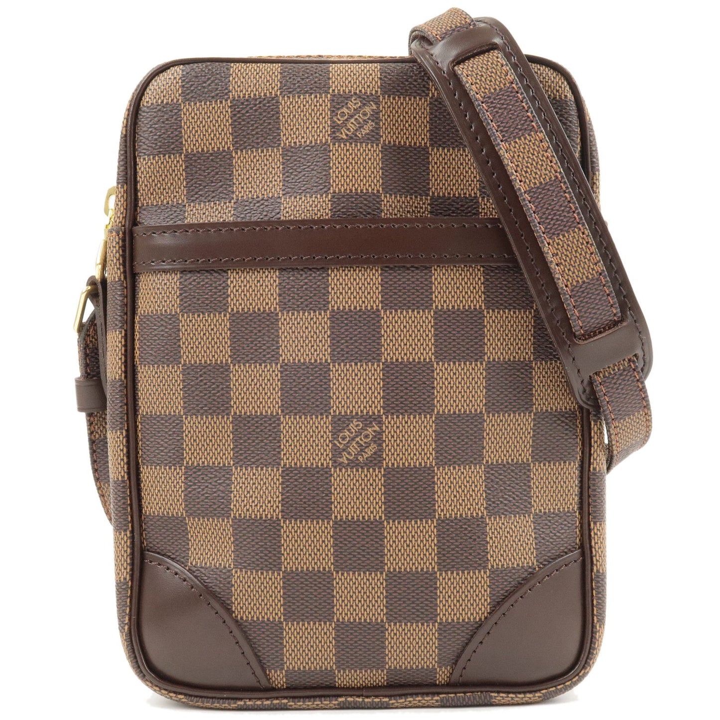 Louis+Vuitton+Danube+Shoulder+Bag+Mini+Brown+Canvas for sale online