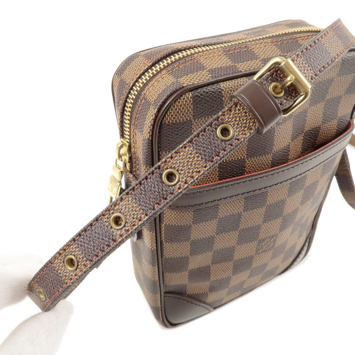 Authentic-Louis-Vuitton-Damier-Danube-Shoulder-Bag-Special-Order-N48061-Used-F/S