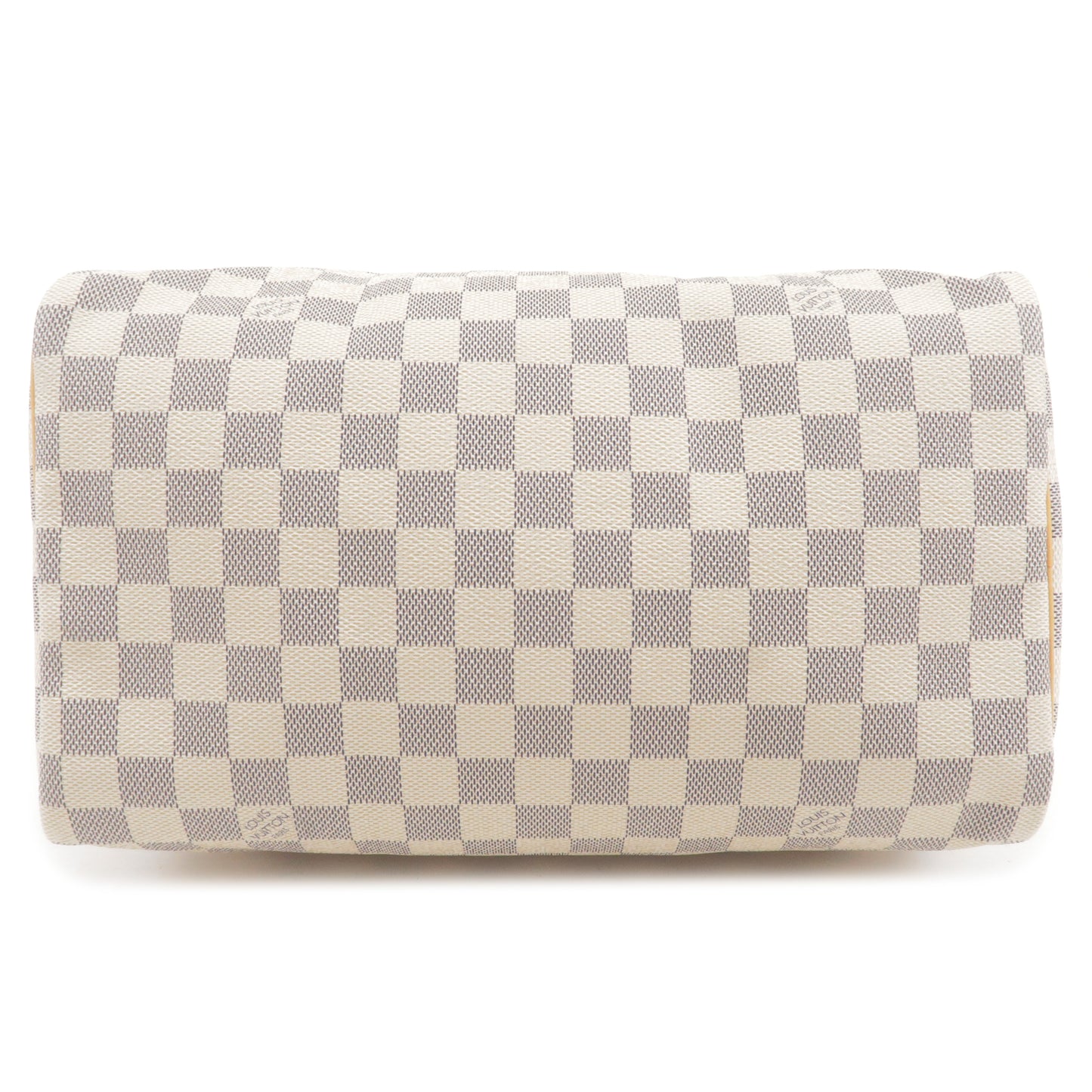 White Louis Vuitton Damier Azur Speedy 30 Boston Bag