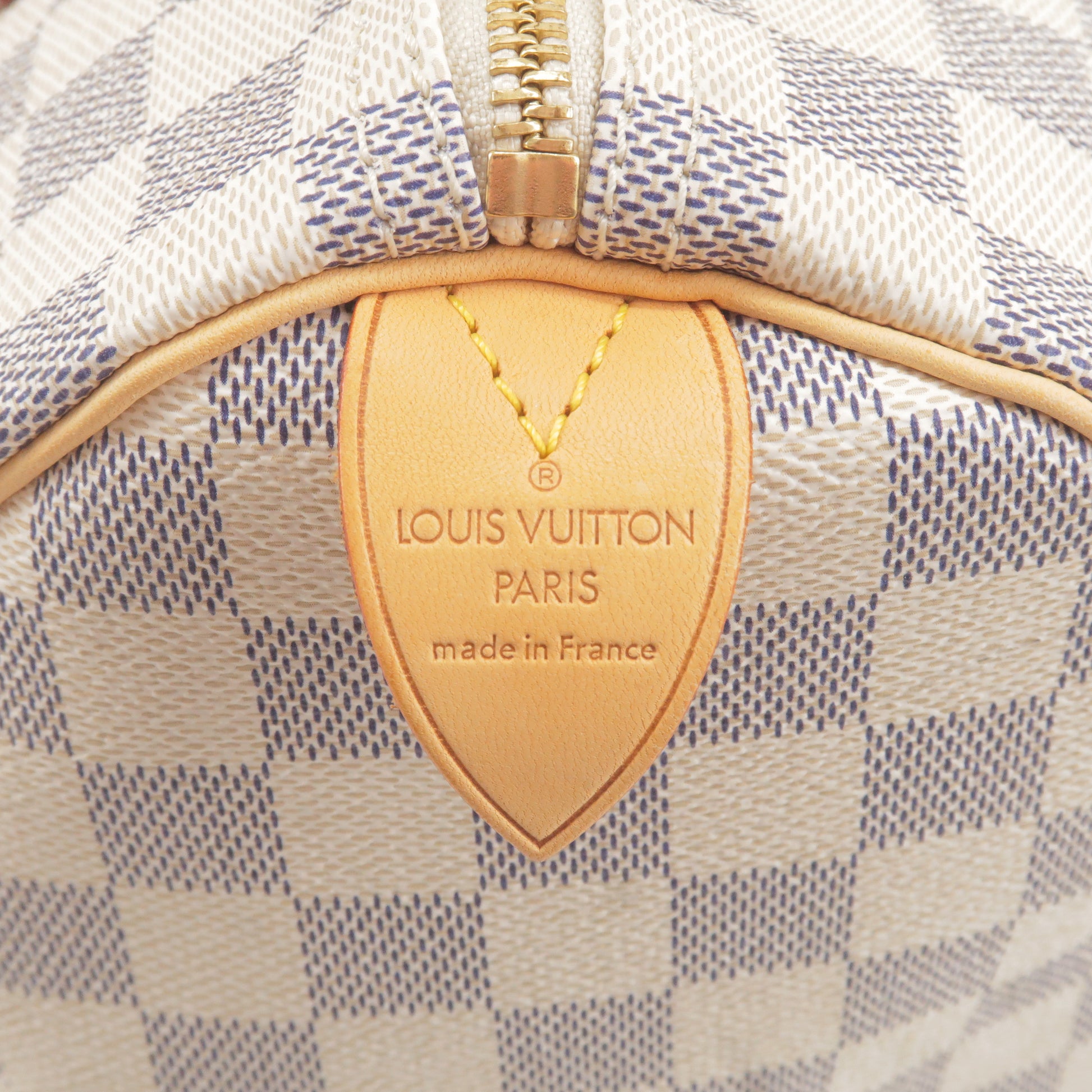 LOUIS VUITTON Damier Azur Canvas Speedy 30 Bag - The Luxury Pop