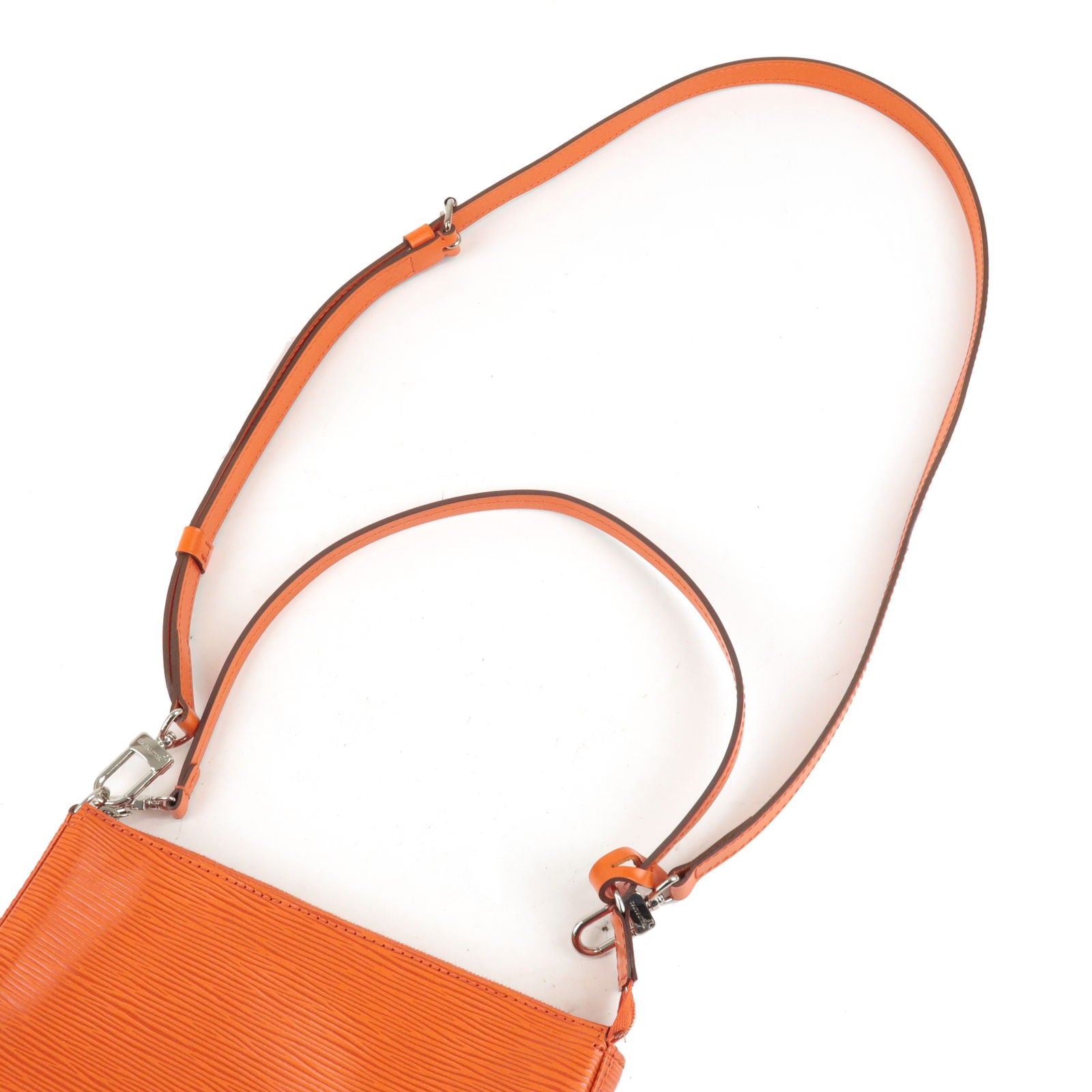 Louis Vuitton Orange Epi Leather Pochette Handbag