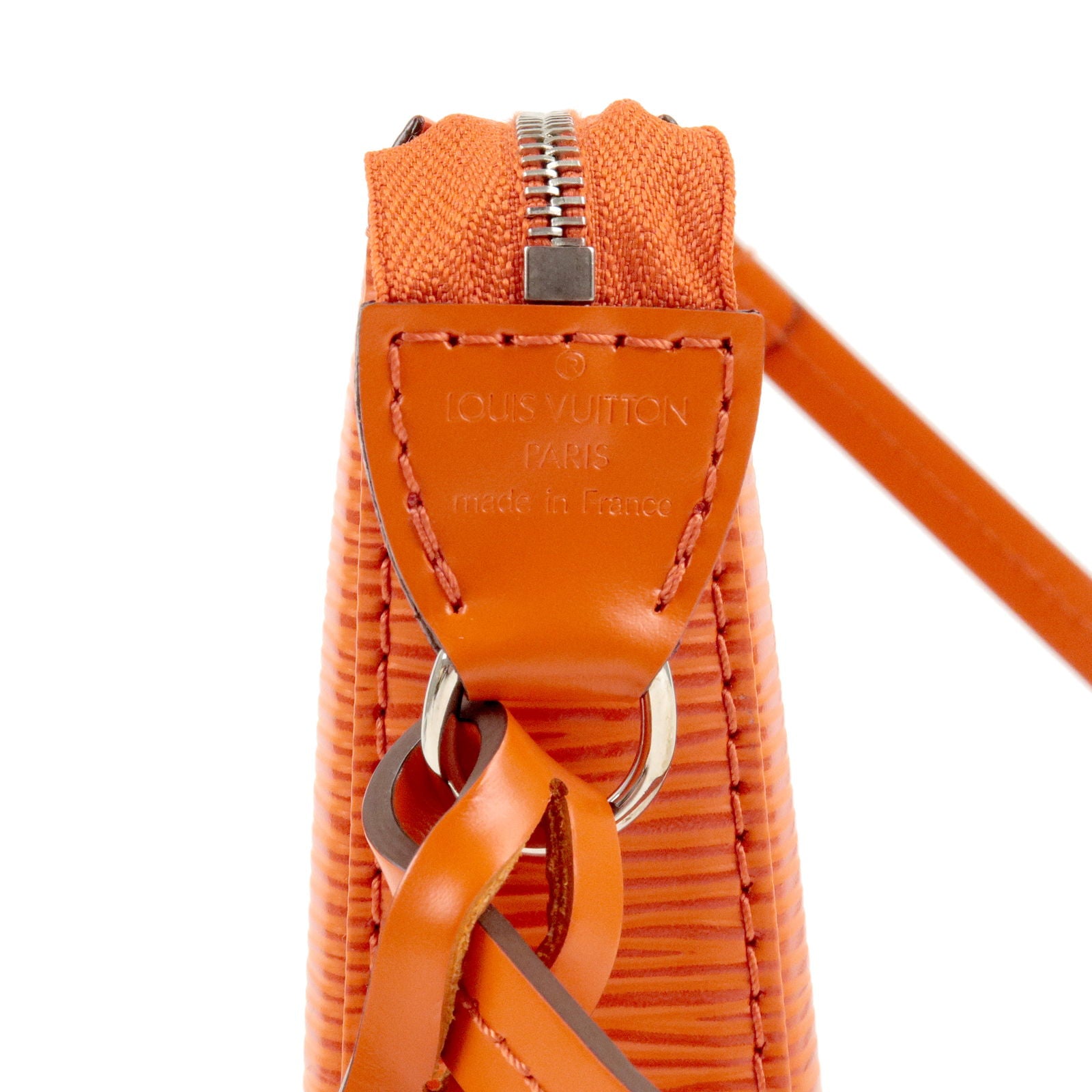 Louis Vuitton Orange Epi Leather Pochette Handbag