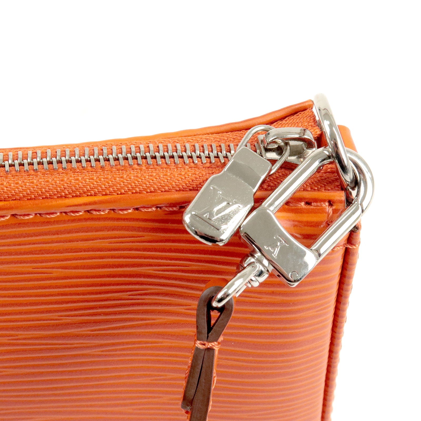 Louis Vuitton Orange Epi Leather Pochette Handbag