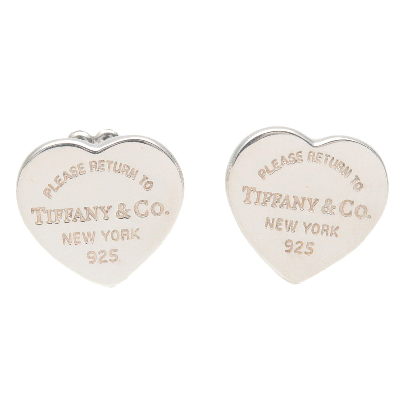 Tiffany mini store heart tag earrings