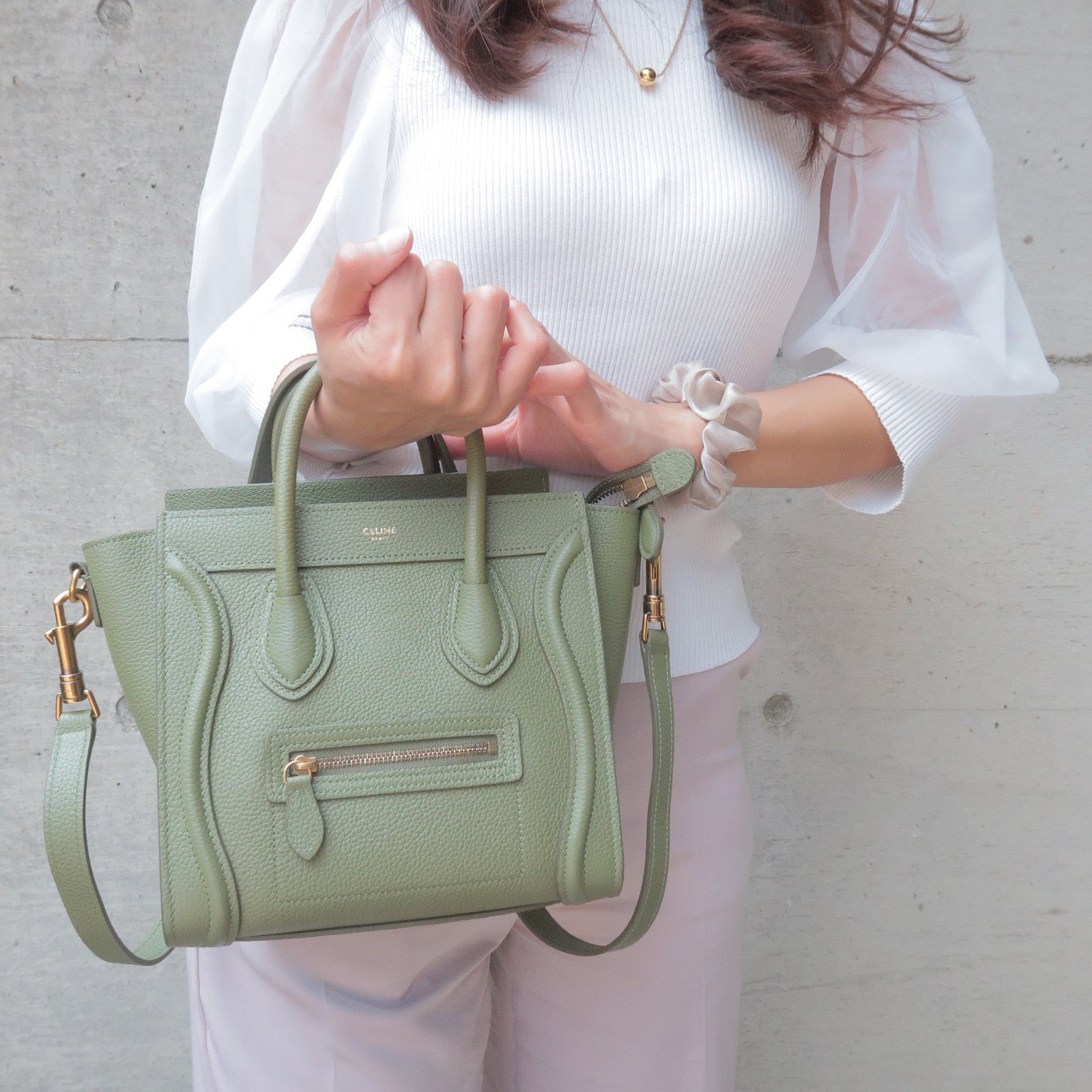 Green - Leather - 189243 – dct - 2Way - Shopper - Bag - Celine Cotton  Blouse Pre Owned Condition Good - Luggage - Nano - CELINE - ep_vintage  luxury Store
