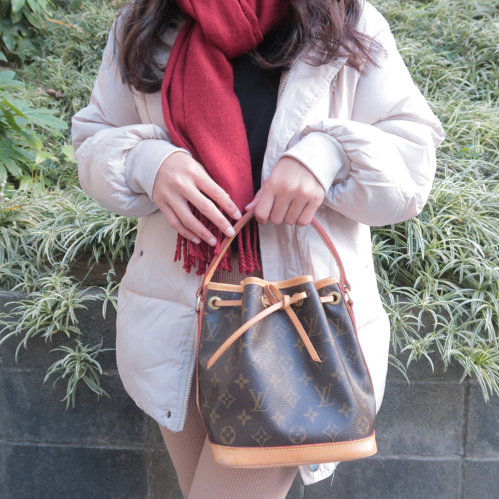 [Japan Used Bag] Second Hand Louis Vuitton Pochette Cosmetics Damier Azure  Wht/P