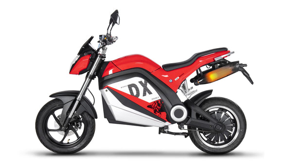 Emmo-DX Electric-Motorcycle-EBike-RED-EXHAUST