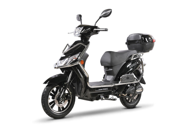 Emmo-Hornet-X-I-Electric-Scooter-Moped-EBike-black-front-left