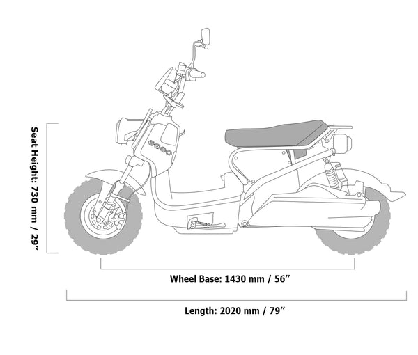 Emmo-Monster-S-Scooter-Moped-EBike-geometry-Side