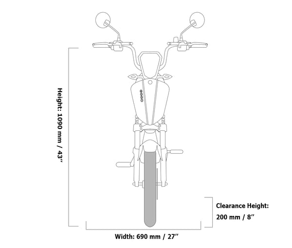 Emmo-Urban-T2-electric-moped-ebike-Geometry-Front