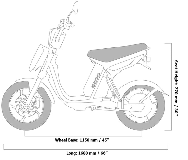 Emmo-Urban-T2-electric-moped-ebike-Geometry-Side