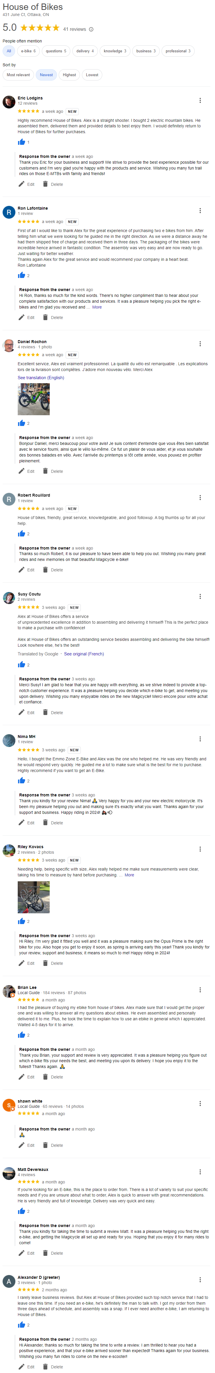 House of Bikes in Ottawa Canada - Google Reviews