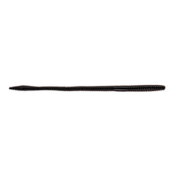 NetBait BaitFuel Infused T-Mac Straight Tail Worm Black / 6 1/2"