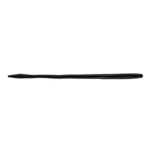 BaitFuel Infused T-Mac Straight Tail Worm Black / 6 1/2"