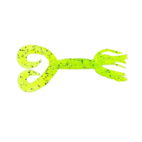 Yamamoto Double Tail Hula Grub 5" / Chartreuse w/Black Flake