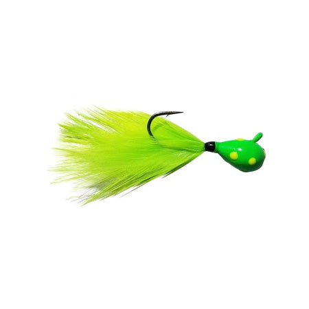 Kenders Outdoors Tungsten Wonder Feather Jig 1/16 oz / Green Wonderbread Glow/Chart Feather Kenders Outdoors Tungsten Wonder Feather Jig 1/16 oz / Green Wonderbread Glow/Chart Feather