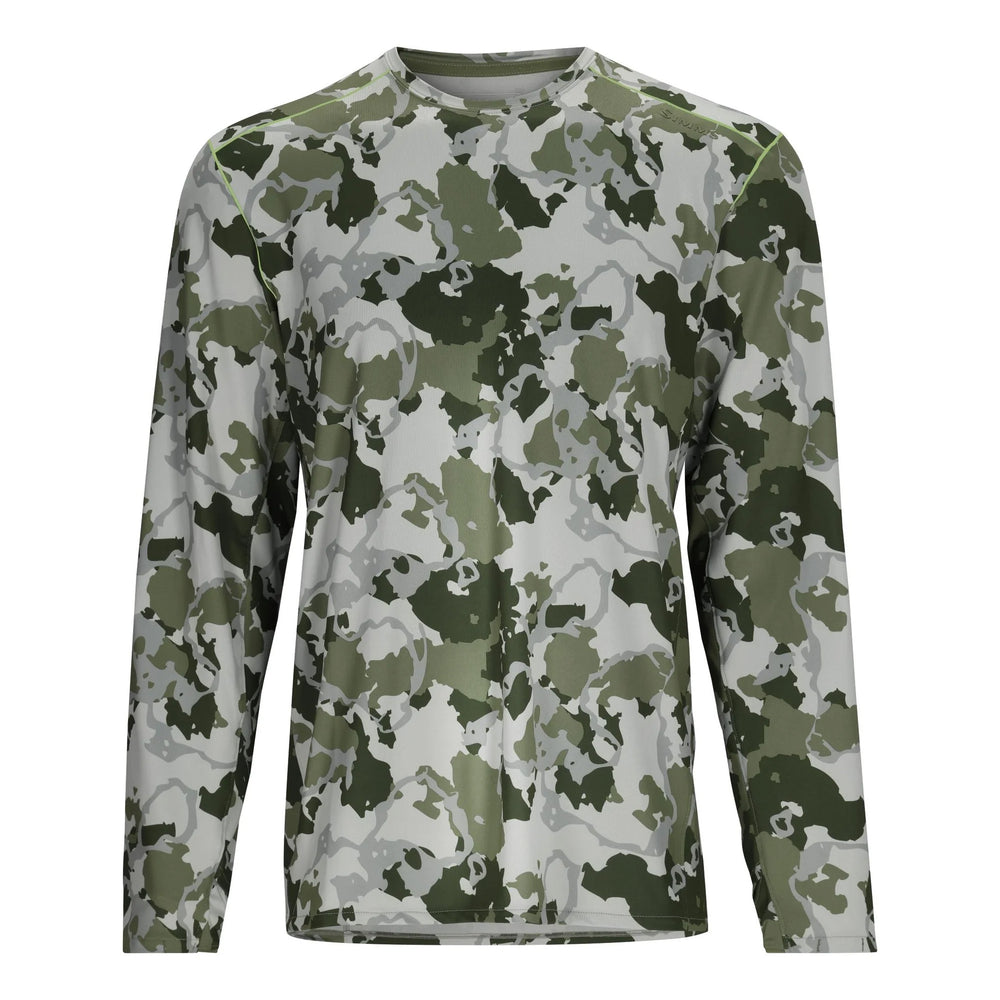 Simms Men's SolarFlex Crewneck Small / Regiment Camo Clover