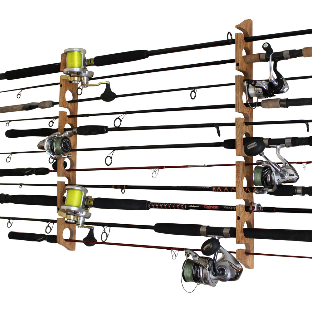 Rush Creek Creations American Cherry 11 Rod Wall & Ceiling Rack American Cherry Wood 11 Rod Wall & Ceiling Rack