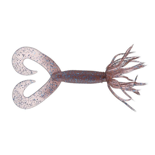 Yamamoto Double-Tail Hula Grub, Cinnamon/Black Purple Flake - 4