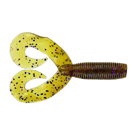 Yamamoto Double Tail Grub 5" / Green Pumpkin w/Purple and Copper Flake Yamamoto Double Tail Grub 5" / Green Pumpkin w/Purple and Copper Flake